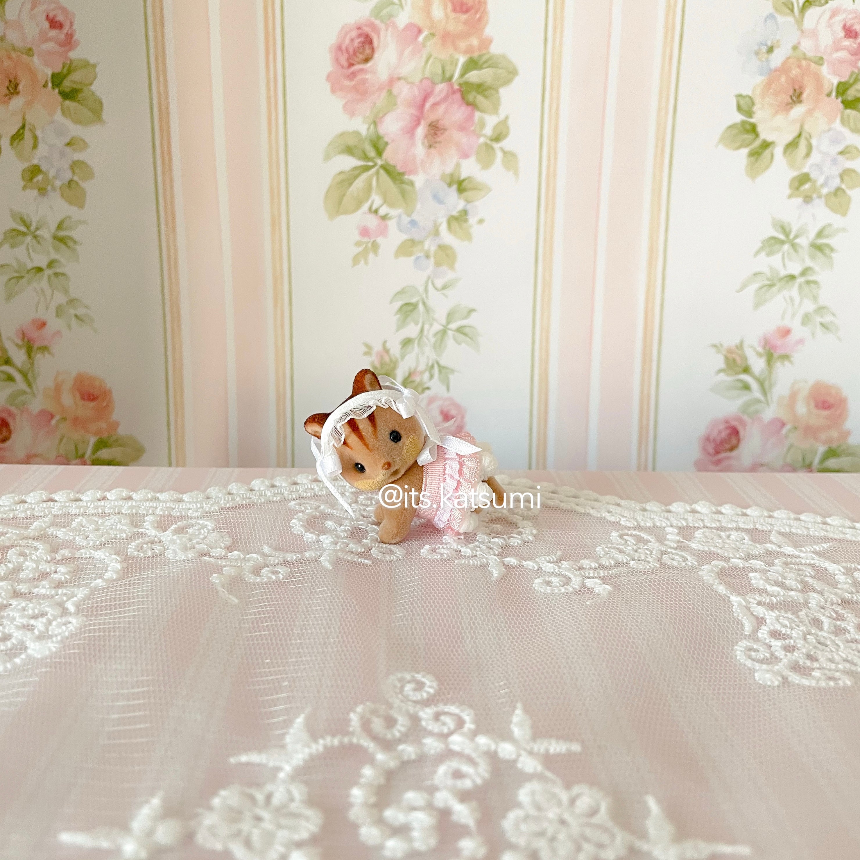 Real Calico Critter / Sylvanian Families ♡ Baby Squirrel in a Kawaii Outfit