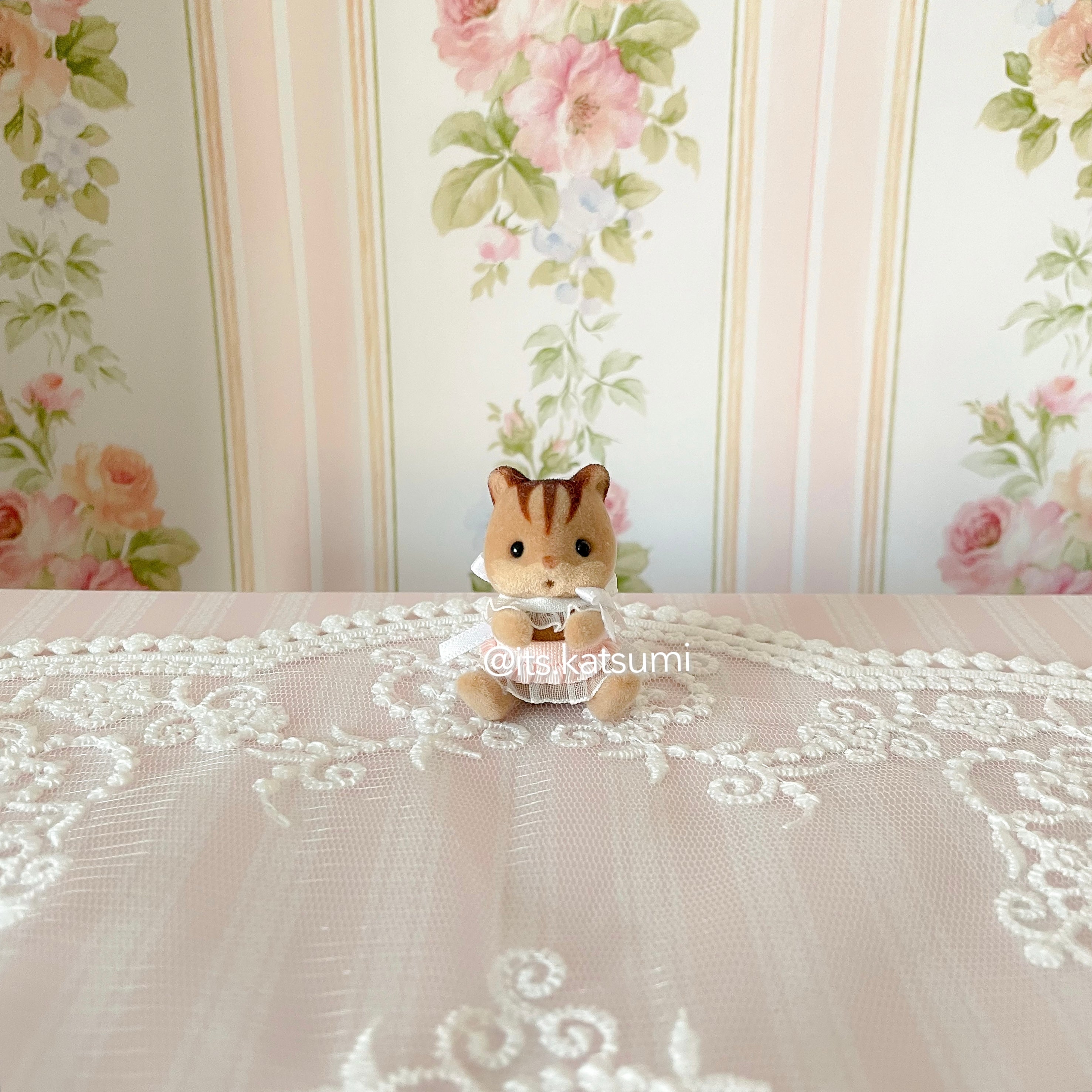 Real Calico Critter / Sylvanian Families ♡ Baby Squirrel in a Kawaii Outfit