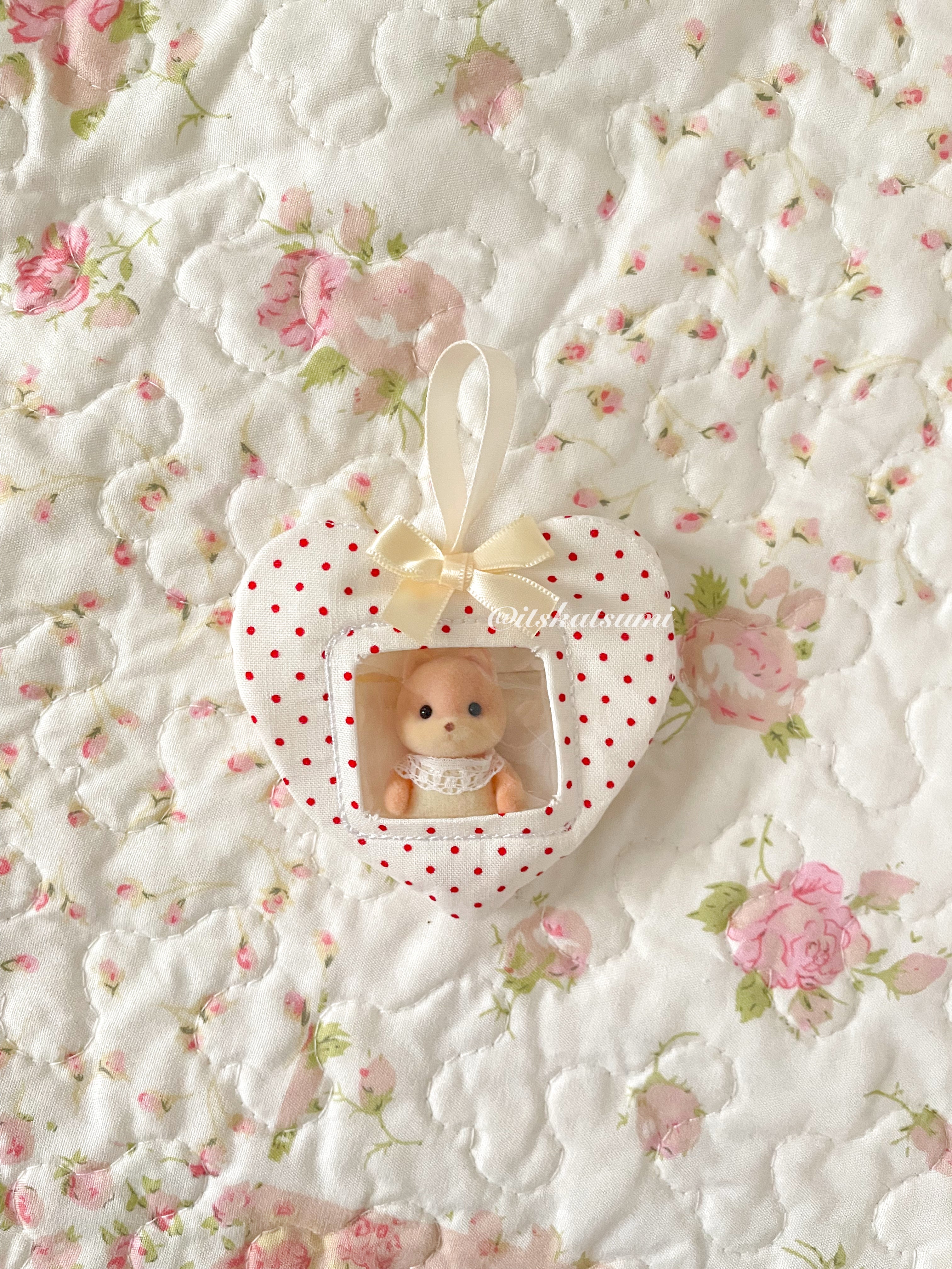 Heart Zipper Trinket Keychain Pouch
