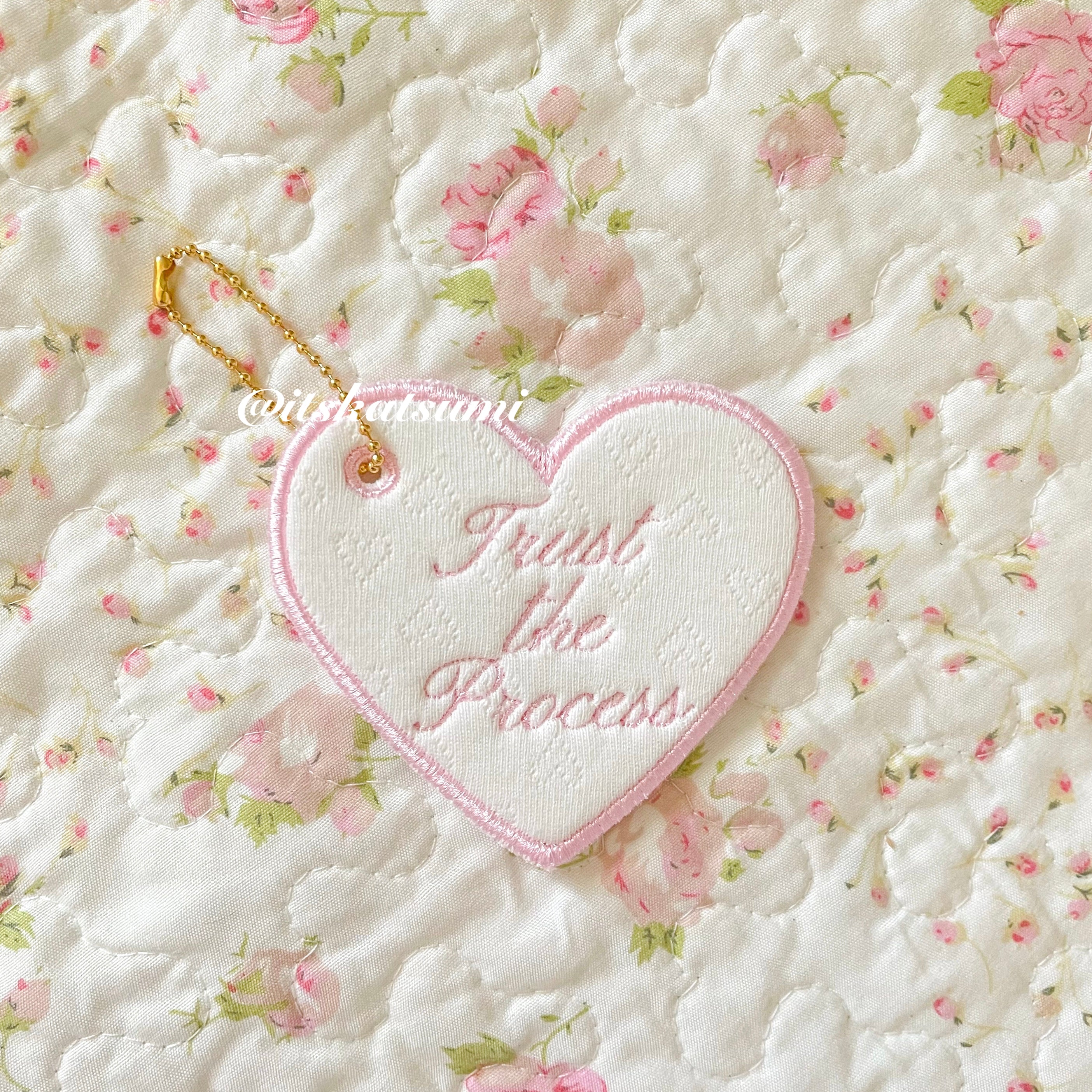 “Trust the Process” Heart Bag Charm / Keychain