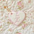 “i’m just a girl” Heart Bag Charm / Keychain