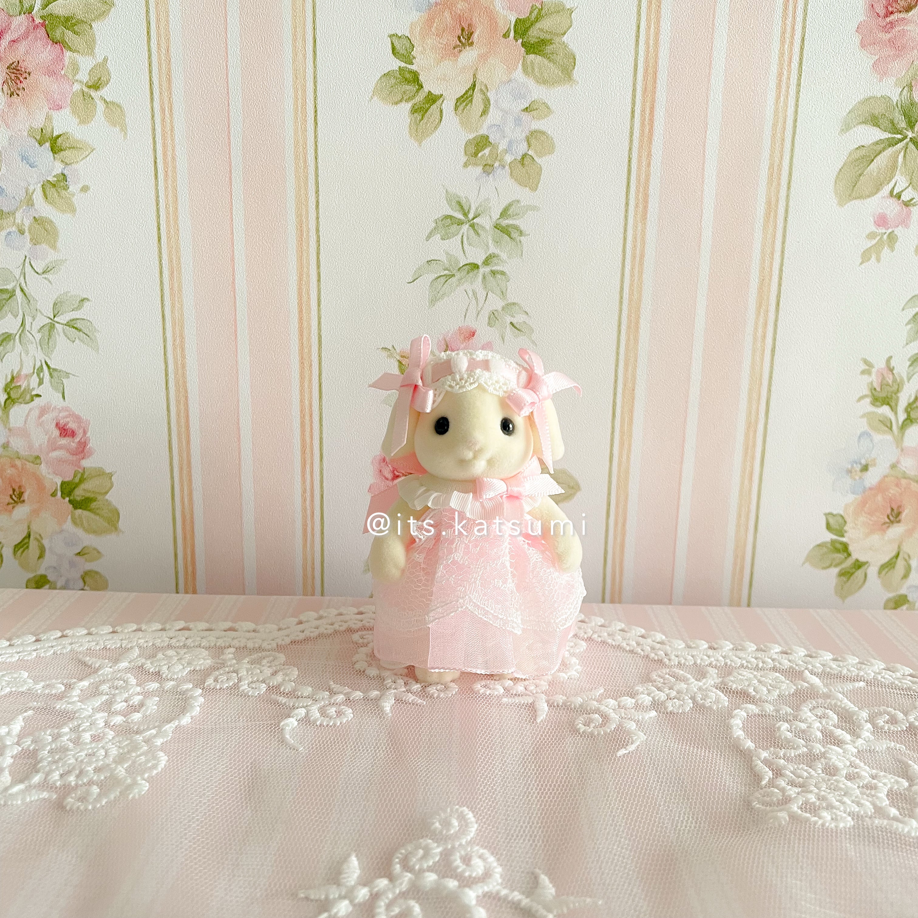 Real Calico Critter / Sylvanian Families ♡ Adult Flora Bunny in a Kawaii Lolita Dress