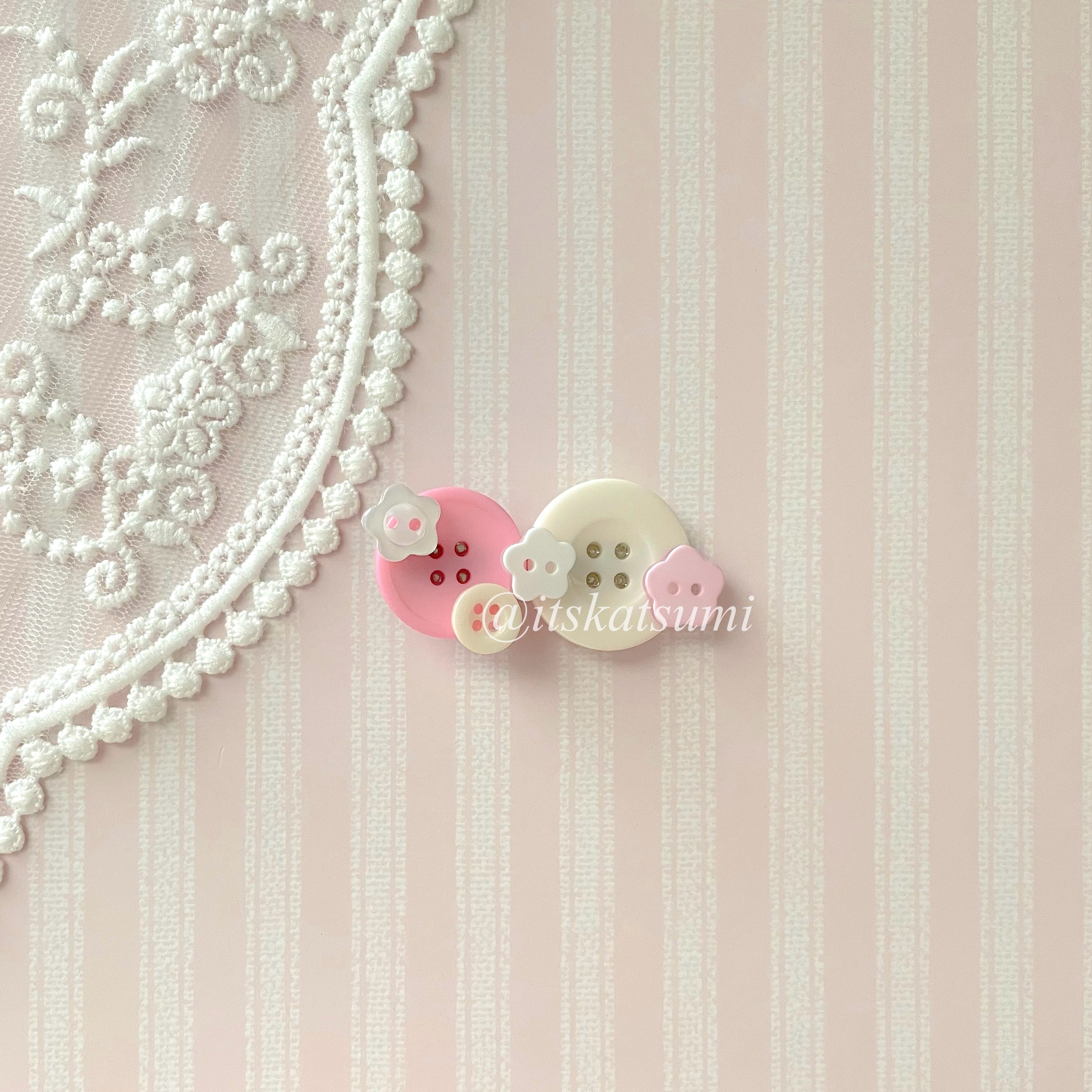 Kawaii Handmade Button Hair Clip ♡