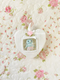 Pointelle Heart Trinket Zipper Keychain Pouch